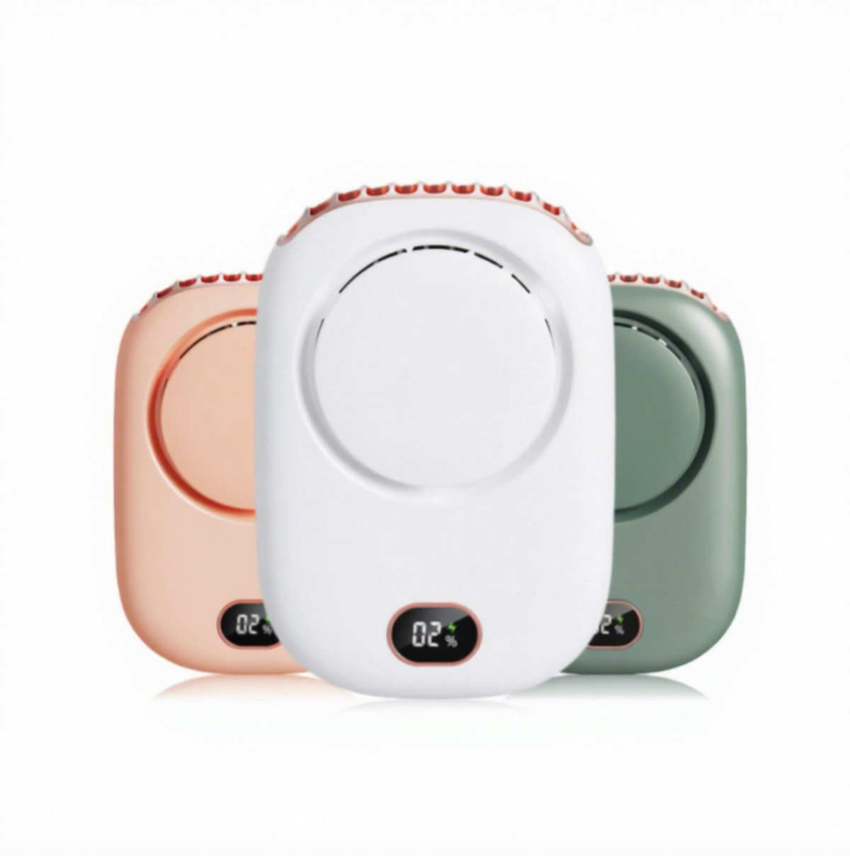 3-in-1 Portable Neck & Handheld Fan with Digital Display | USB Rechargeable Personal Cooling Fan